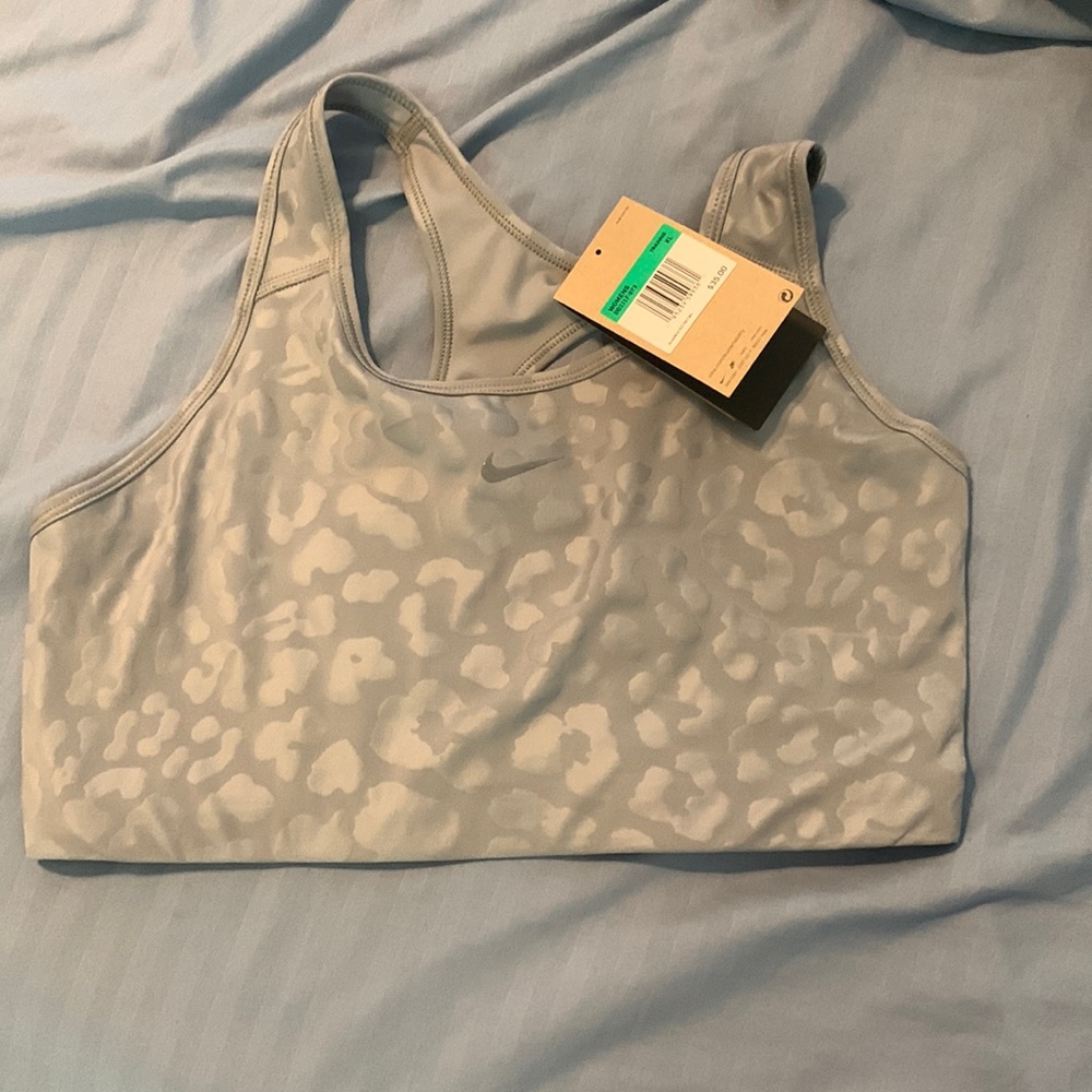 Grey Nike sports bra